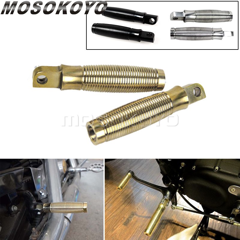 Solid Brass Footrests Foot Pegs Motorbike Footpegs For Harley Sportster