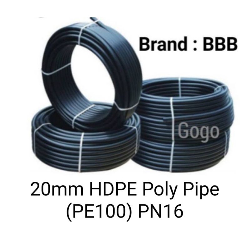 20mm High Density Polyethylene HDPE Poly Pipe PE100 PN16 | Shopee Malaysia