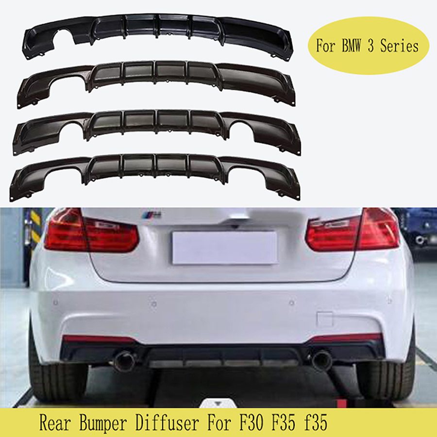 Diffuser - BMW F30 / F31 - M Performance Look - 335i/340i - Hoogglans Zwart | 11-19