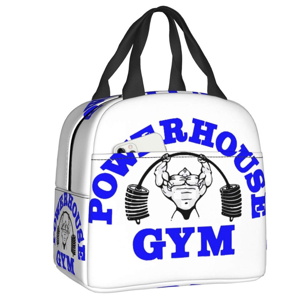 QM Powerhouse Gym Logo Portable Lunch Boxes Women Waterproof