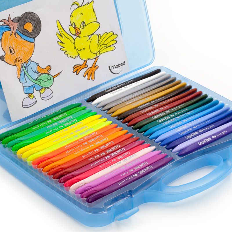 Ma Peide 24color 36color plastic crayon children's color brush p Ma