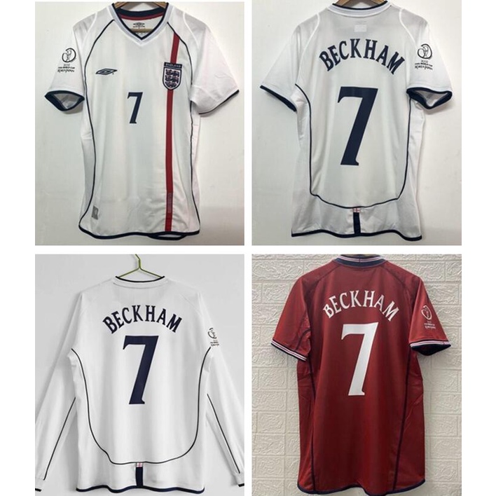 2002 ENG Home Retro Soccer Jersey Football Retro Jersey English Jersey