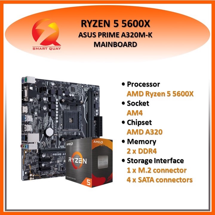 ryzen 5 5600x a320m-k