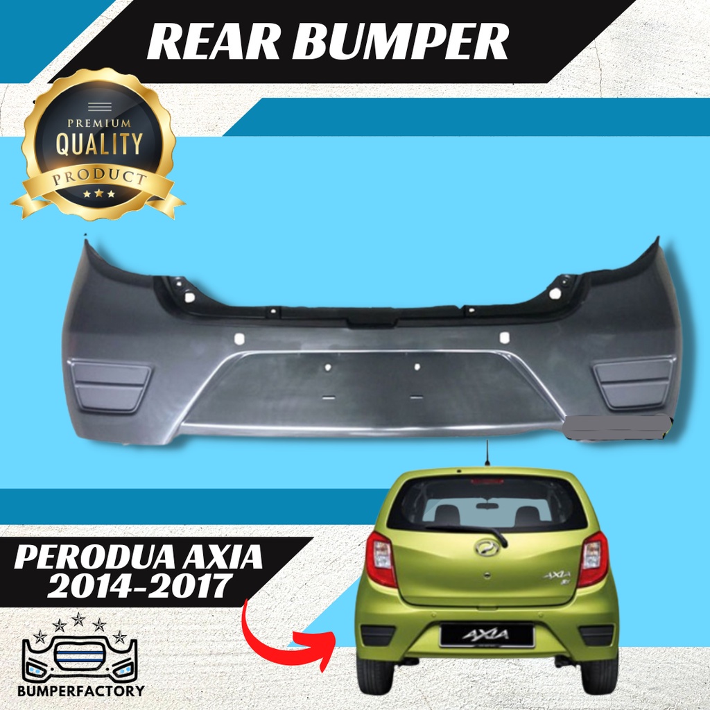 Perodua Axia 2014 2018 Rear Bumper Belakang Standard E G Spec