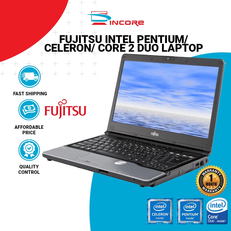 Fujitsu Laptop INTEL PENTIUM CELERON CORE 2 DUO 2GB 4GB RAM HDD