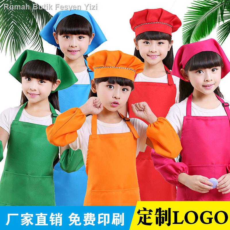 ۞ Apron kanakkanak percetakan logo adat tadika lukisan seni lukisan pakaian kanakkanak besar