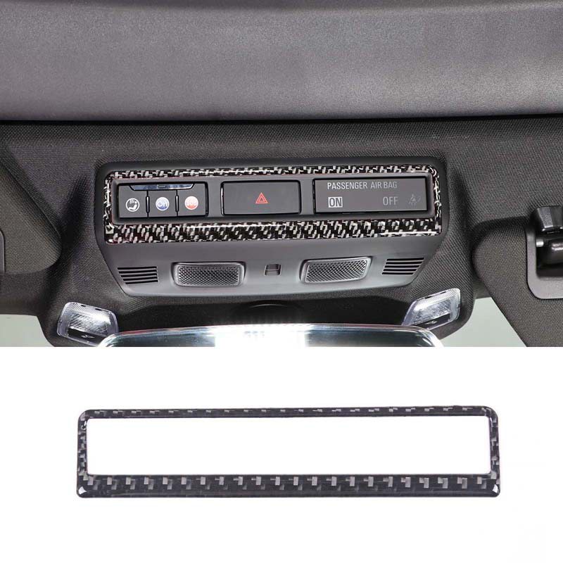 JOGON Carbon Fiber 3-Button Steering Wheel Cover Trim For C8 Corvette 2020-2023