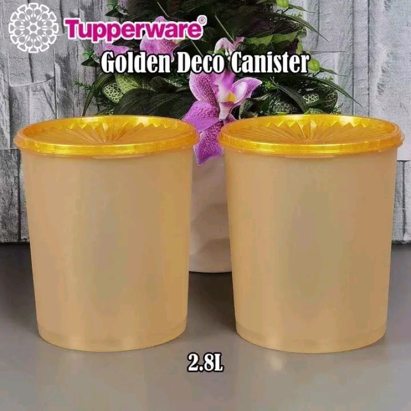 Tupperware - Golden Deco Canister 2.8L(1)/ Food storage/ Pengisi ...