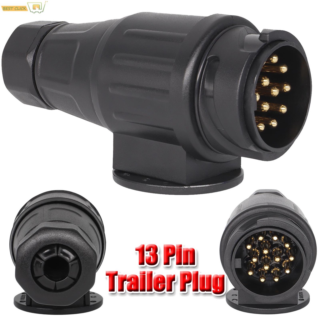 13Pin 12V Trailer Plug Towing Bar Socket 13 Pole Caravan Wiring ...