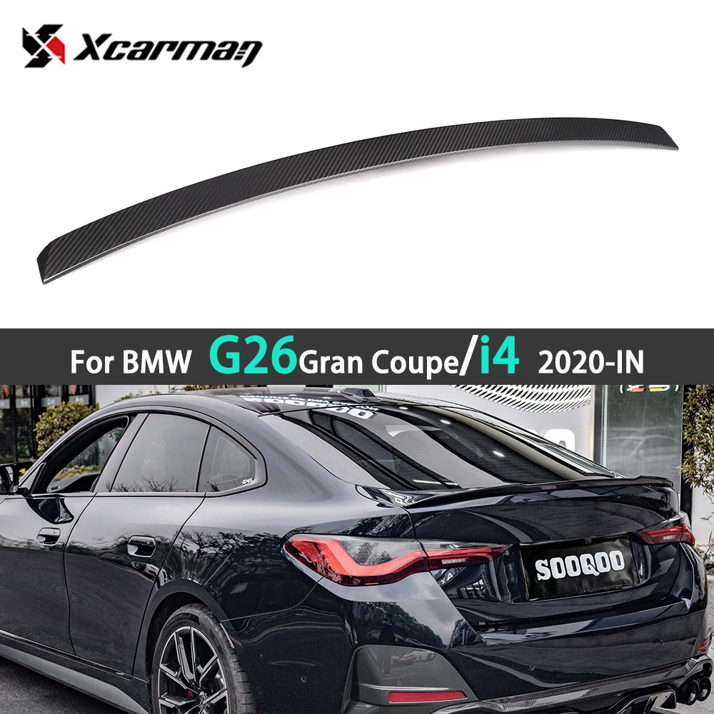 Real Dry Carbon Fiber Rear Window Side Spoiler For BMW 4 Series G26 ...