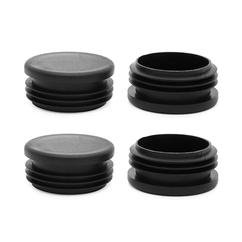 4PC 2"; Round Tubing Plastic Plug End Cap 2 Inch Post Hole Tube Pipe OD