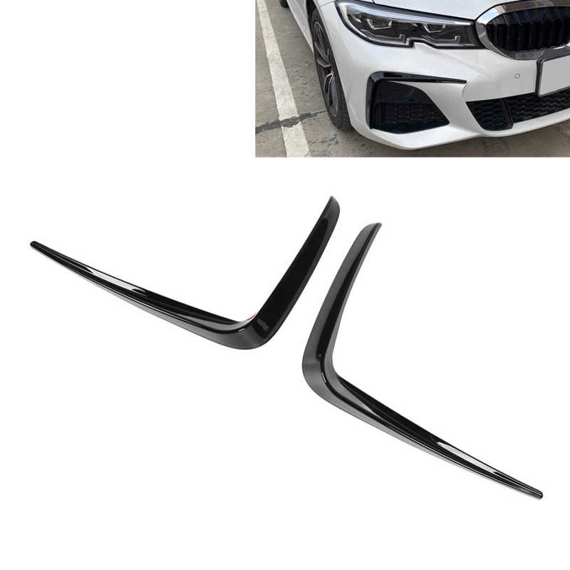 Performance Black Gloss Front Bumper Spoiler For BMW G20 G21 M Sport in Lips / Splitters