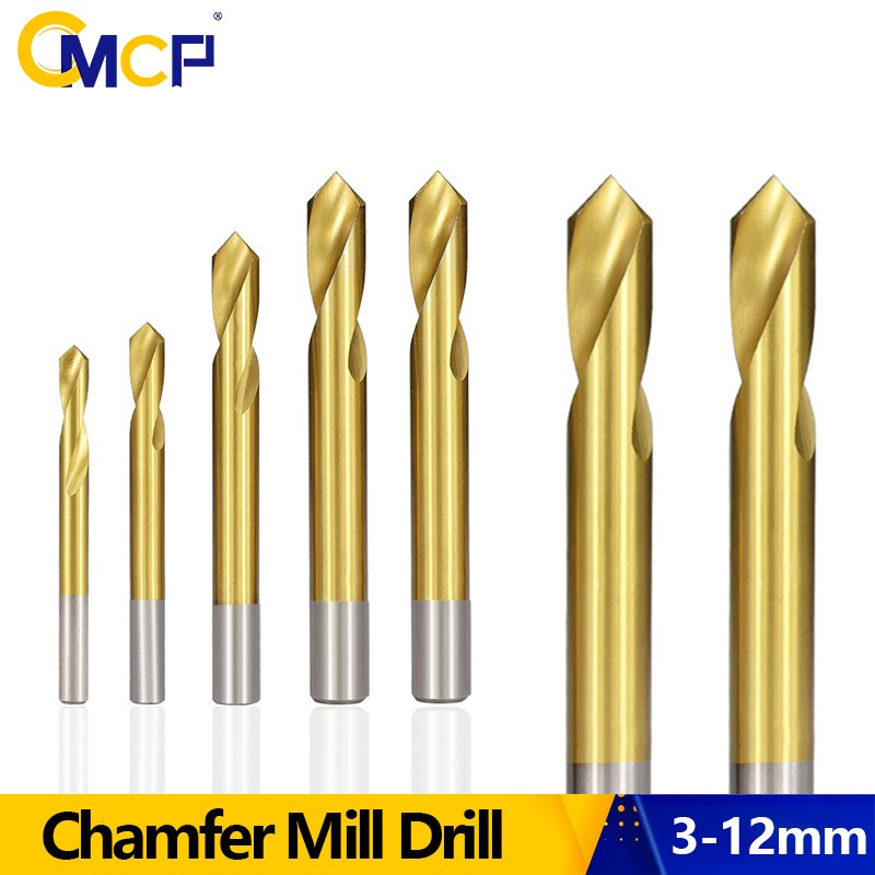 CMCP 90 Degrees Chamfer Mill Drill HSS Spot Drill 3/4/5/6/8/10/12mm