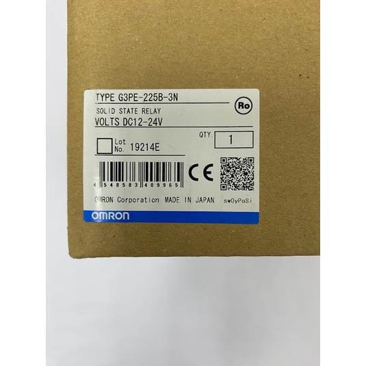G3PE-225B-2 DC12-24 | Omron Relè a stato solido G3PE-225B-2 12-24VDC, Telaio, 25 A, 264 V ca, SPST-NA G3PE-225B-2 12-24VDC 9.6V | RS