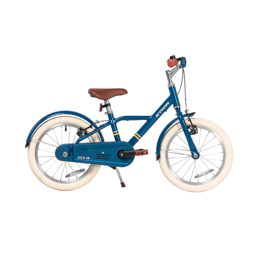 Decathlon Kid Cycling Unisex Kids City Bike 900 Blue Alloy 16 Inch 4 6 Years Lowered Frame Btwin