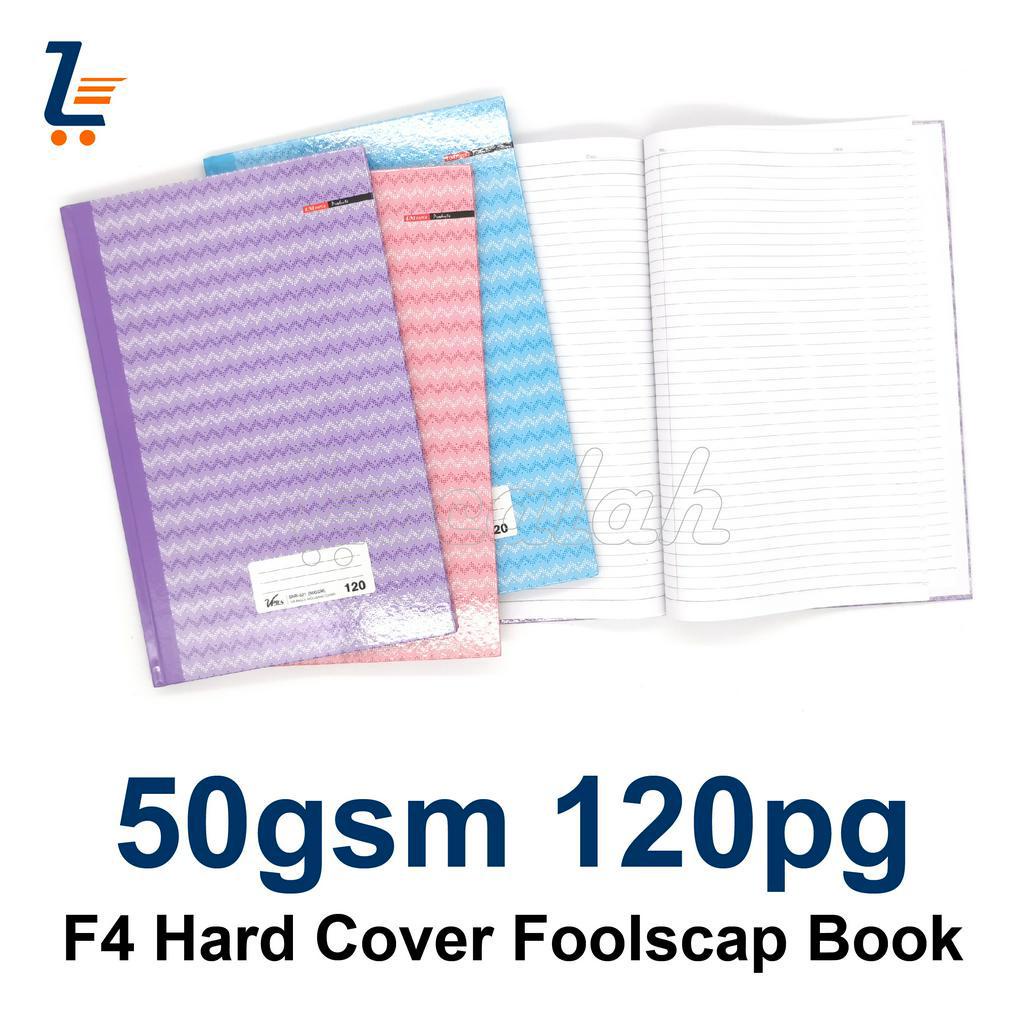 F4 120P Vplus Hard Cover Foolscap Book 50gsm (Uni SNB-521) | Shopee ...