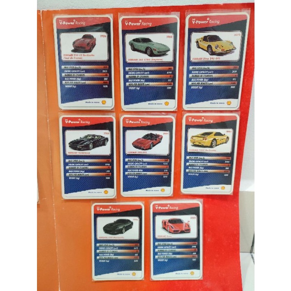 Shell Ferrari 60 Years Anniversary Collection Cards Complete Set 24 PCS ...