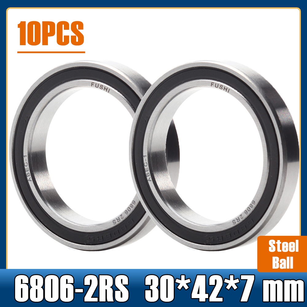 6806-2RS Bearing ( 10 PCS ) 30*42*7 mm Thin Section 6806 2RS Ball ...