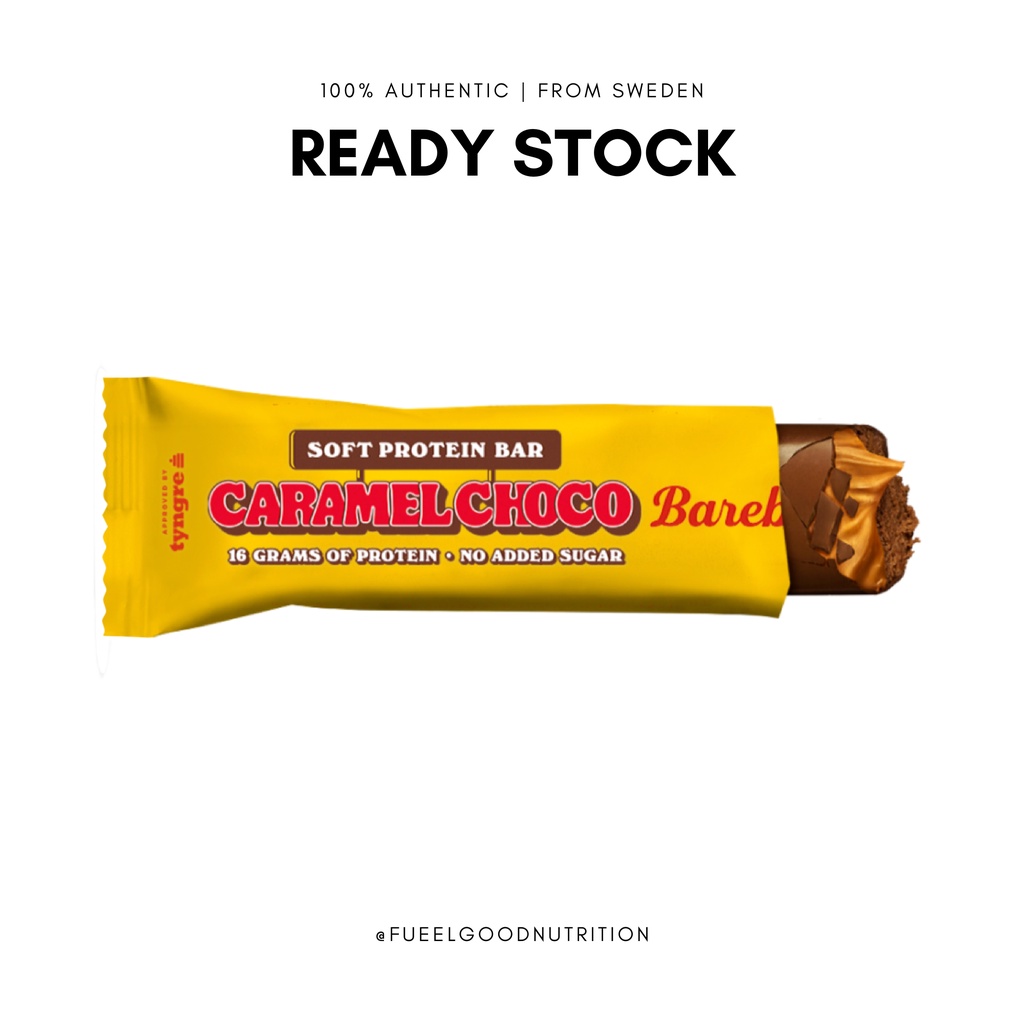 [READY STOCK] BAREBELLS Soft Protein Bar Caramel Choco, 16g Protein, No