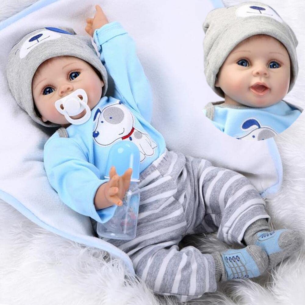 Lifelike Reborn Baby Dolls Boy- 22-Inch Dolls Soft Body Realistic ...