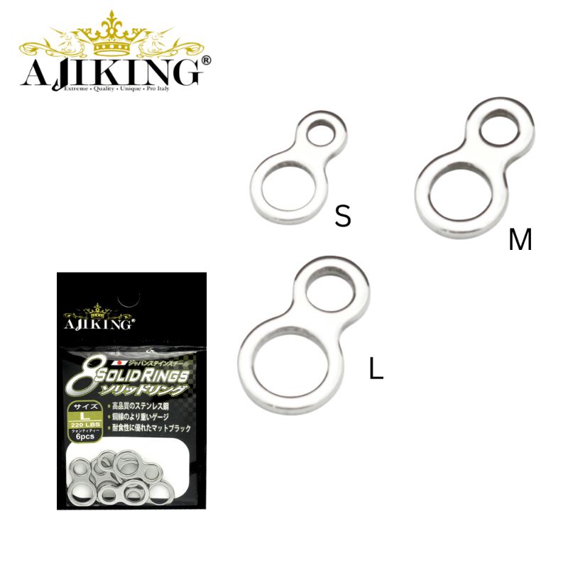 Ring Pancing Jenama AJIKING 8 RING FISHING SOLID RING AJK818