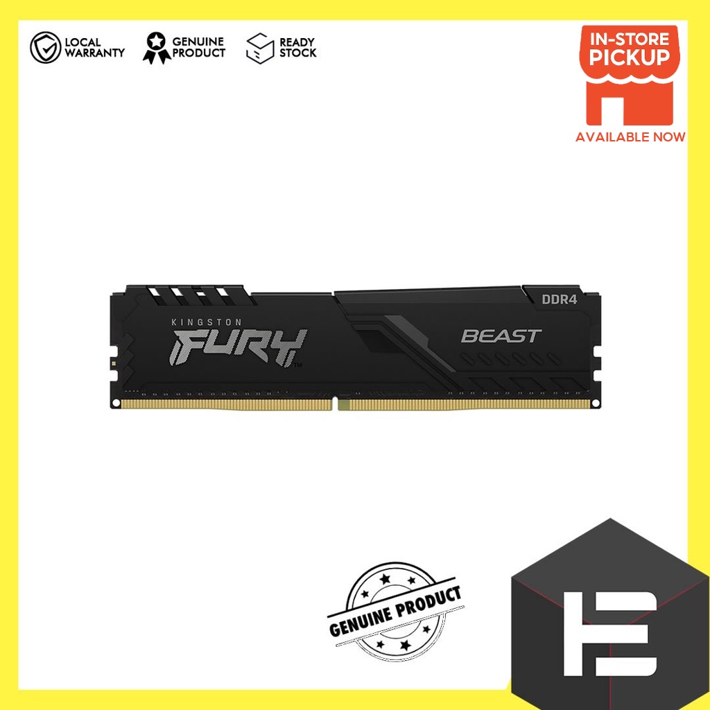 Kingston Fury Beast 4GB / 8GB / 16GB / 32GB DDR4 3200MHZ Memory Ram ...