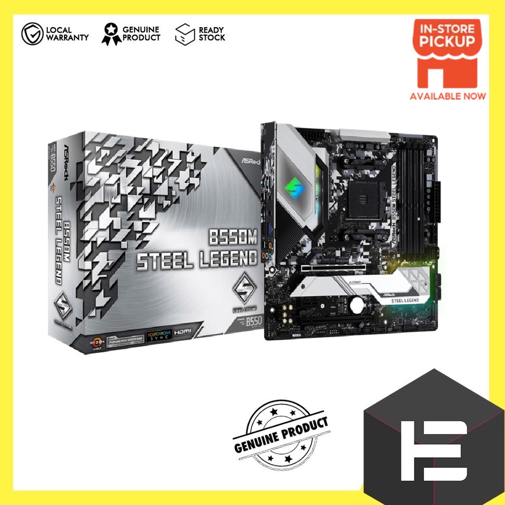 ASROCK B550M STEEL LEGEND SOCKET AM4 MAINBOARD ( ASRK-B550M-STEEL