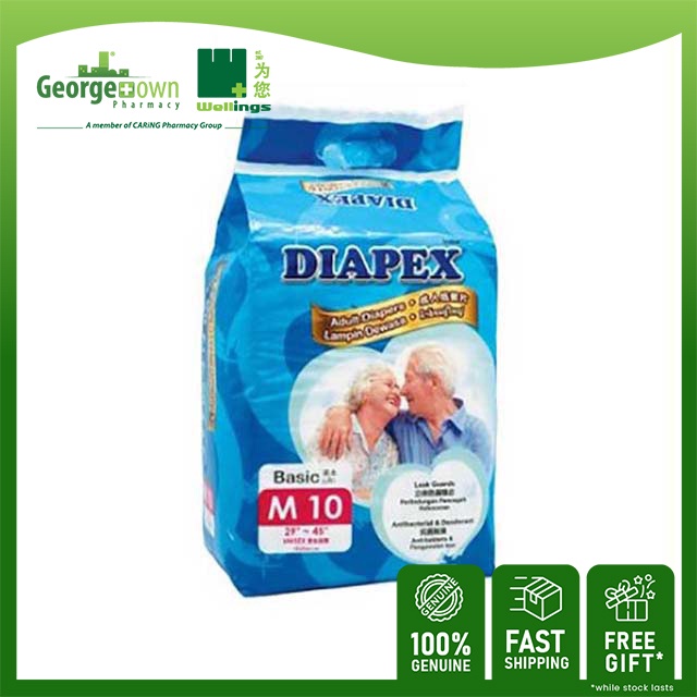 Diapex Adult Diaper Basic M 10S | Shopee Malaysia