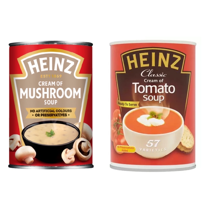 HEINZ Cream of Mushroom Soup 400g / Cream of Tomato Soup 400g Shopee