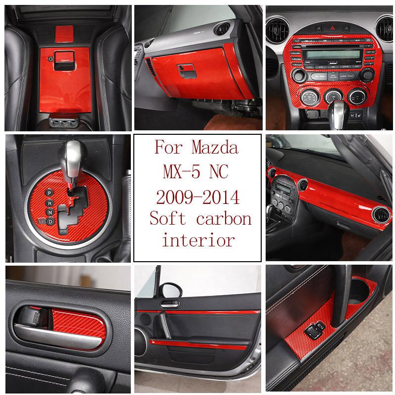 For Mazda MX-5 NC 2009-2014 Soft Carbon Fiber Car Center Control ...