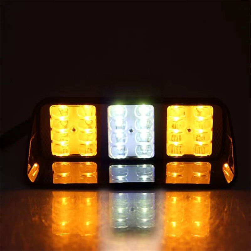 8 Led Side Markers Warning Light Grille Flashing Lightbar Truck Car