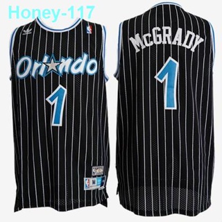 Mitchell Ness Tracy McGrady 1 orlando magic men's white stripes throwback  swingman jersey retro edition basketball