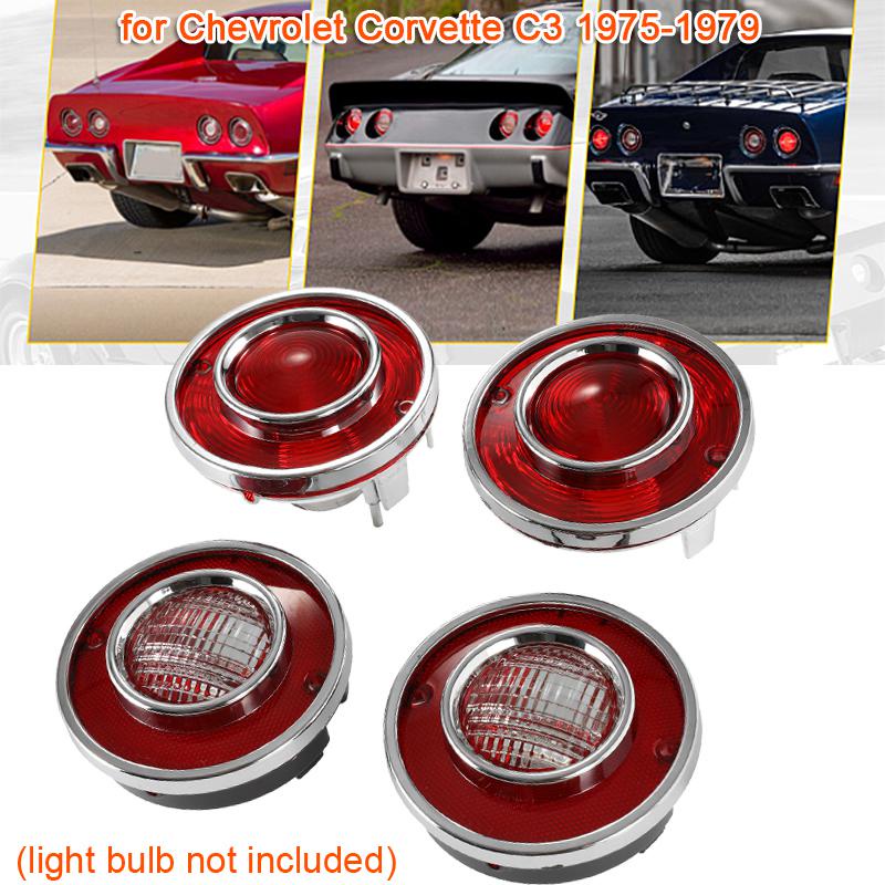 4pcs/set Car LED Tail Light Taillight Rear Brake Light Cover Shell for