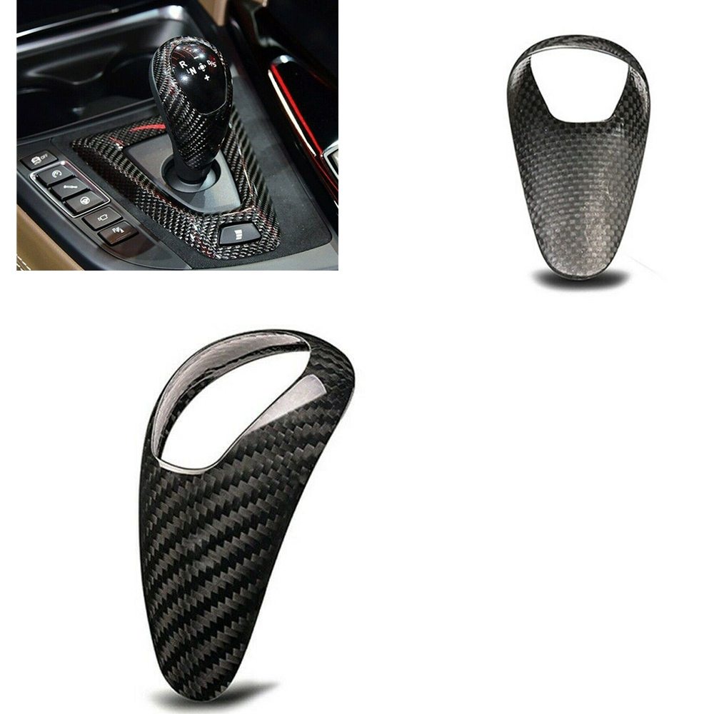 Carbon Fiber Lhd Car Gear Head Shift Knob Cover Sticker Console Shifter Cap For Bmw M M M M