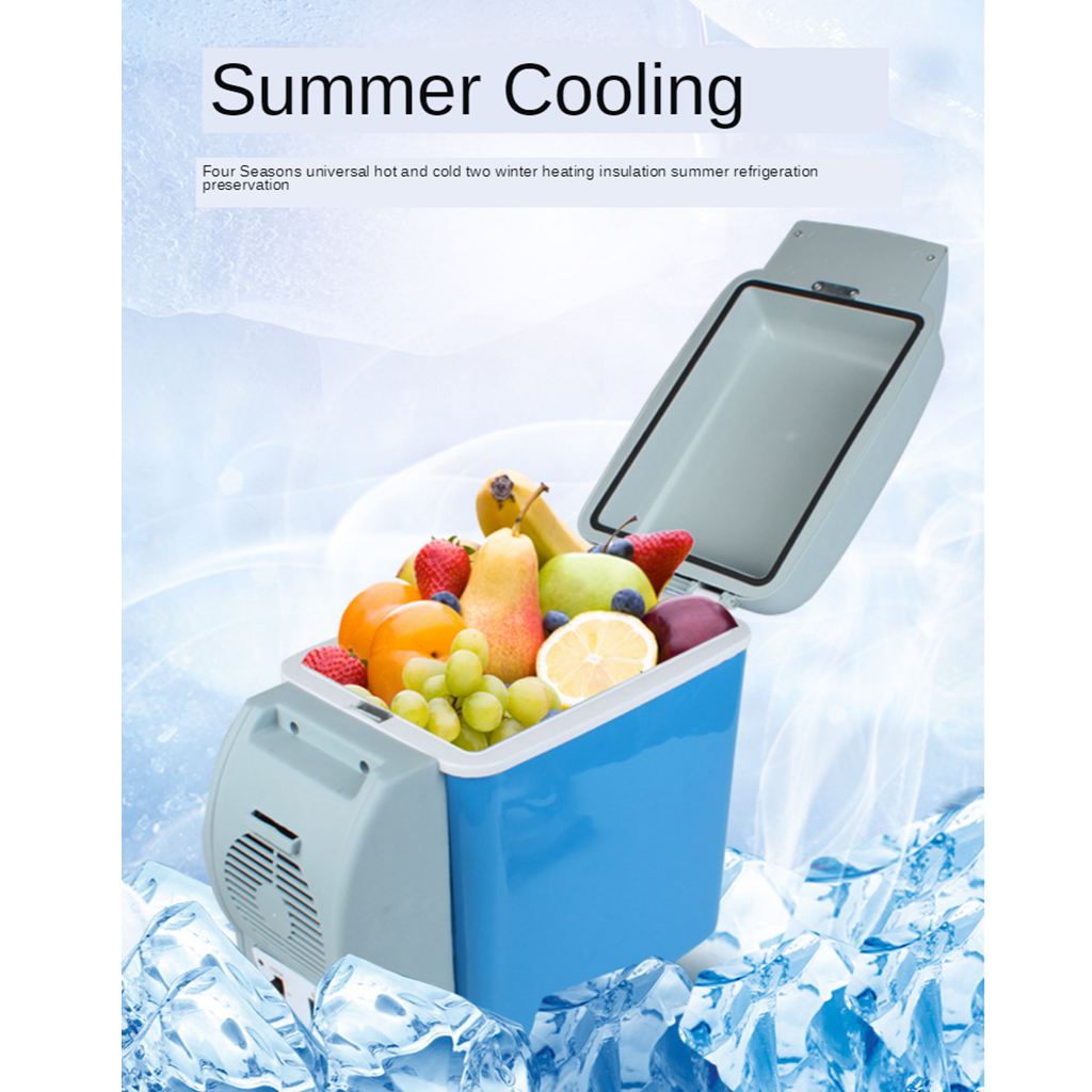 7.5L Mini Car Fridge Car Refrigerator Cooler Warmer Box Portable Car