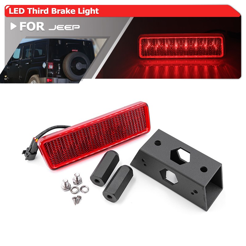1x Red Strobe 8SMD LED Third 3rd Brake Light F1 Style Tail Stop Lamp
