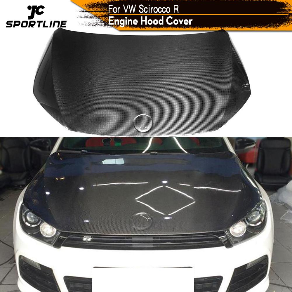 Jc Carbon Fiber Frp Car Front Engine Hood Cover For Volkswagen Vw