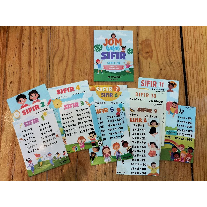Kad Jom Hafal Sifir 1 12 Untuk Anak Anak Pelajar Shopee Malaysia
