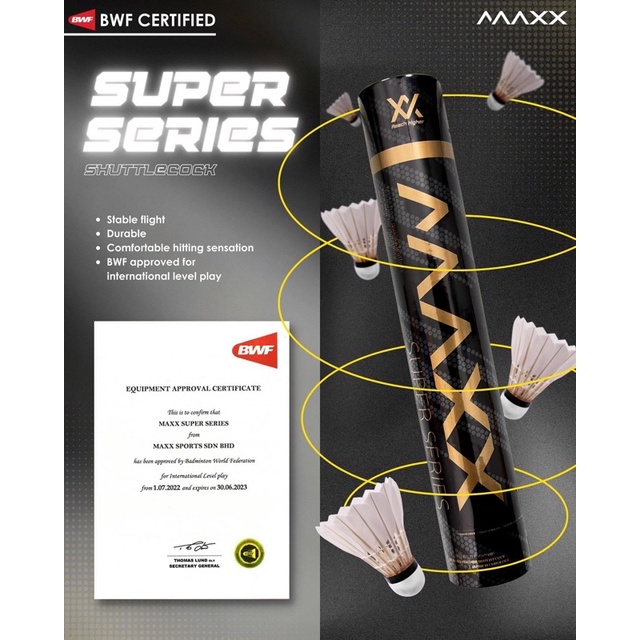 Maxx Super Series Shuttlecock Badminton Shuttlecock (Speed 77 / Ready