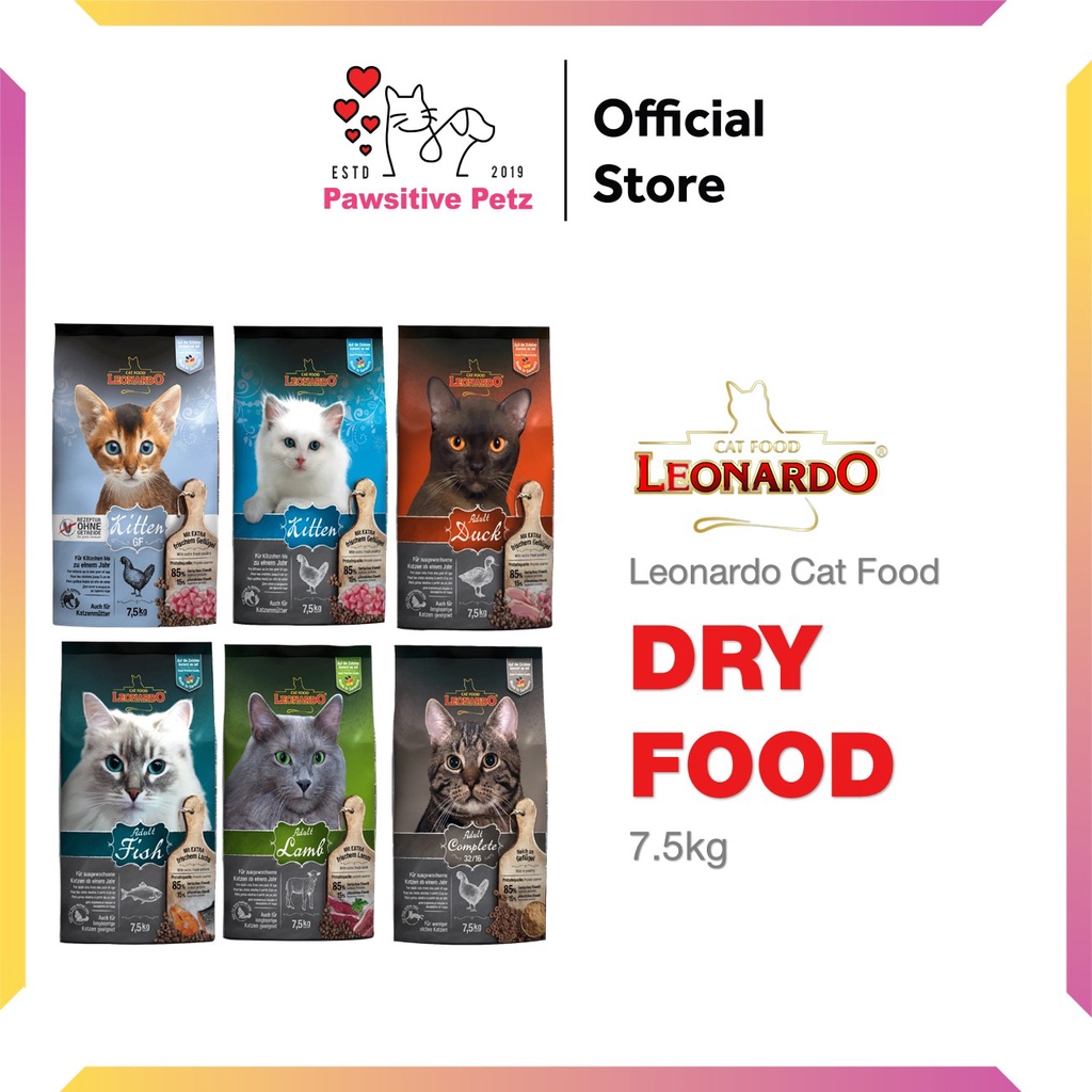 Leonardo Cat Food Grain Free 7.5kg Makanan Kucing Leonardo Cat Food