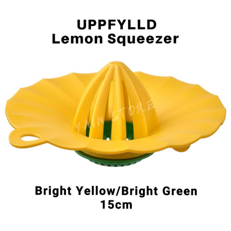 IKEA UPPFYLLD Lemon Squeezer, Bright Yellow/Bright Green, 15cm Shopee
