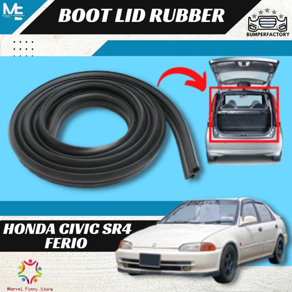 Honda Civic Sr4 Ferio Rear Bonnet Rubber Boot Lid Getah 100% High ...
