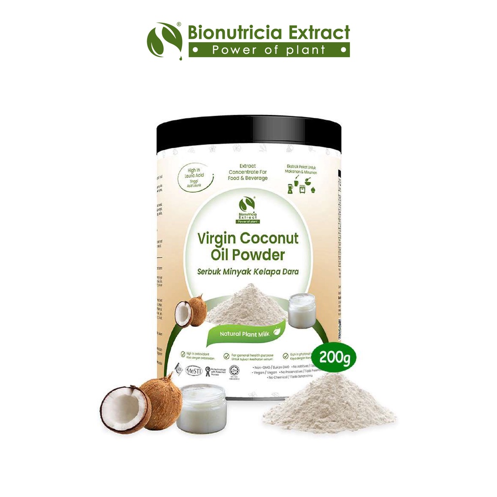 Virgin Coconut Oil (VCO) Extract Powder (200g) | Low Cholesterol ...