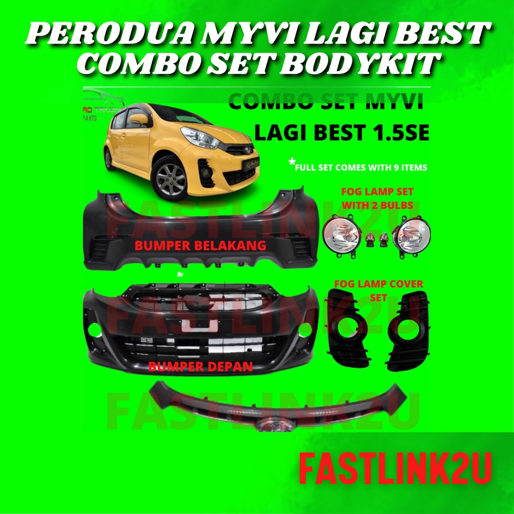 Bodykit Perodua Myvi Lagi Best 2011 Se Full Set Bumper Bodykit Combo