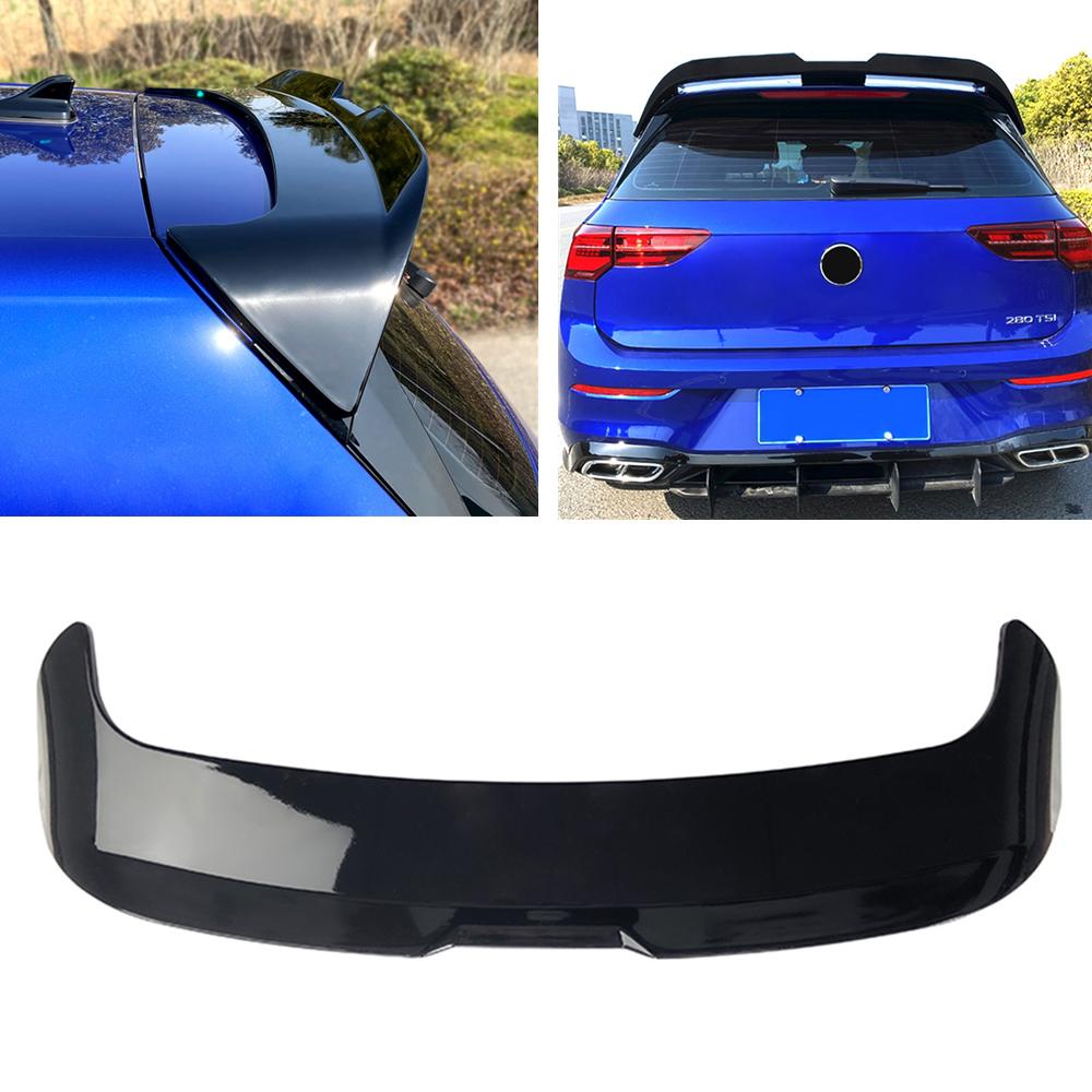 Glossy Black Car Rear Tail Spoiler Wing Trunk Window Trim Lip For