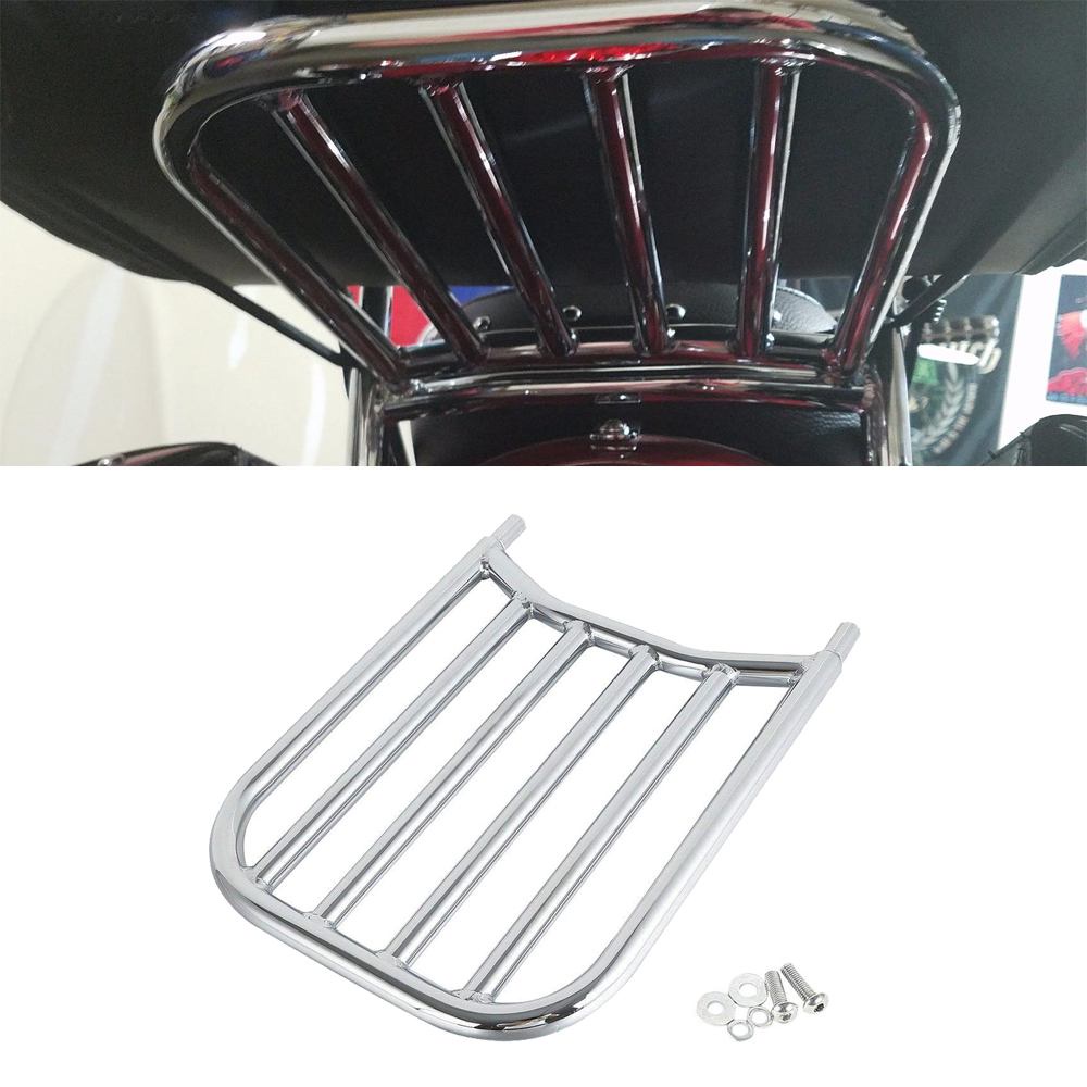 Motorcycle Chrome Backrest Sissy Bar Luggage Rack For Indian Chieftain