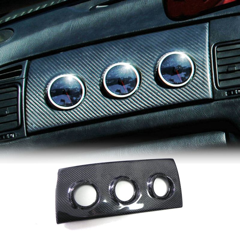 Car Styling Carbon Fiber Glove Box Triple Gauge Pod 52mm (RHD) For MK4