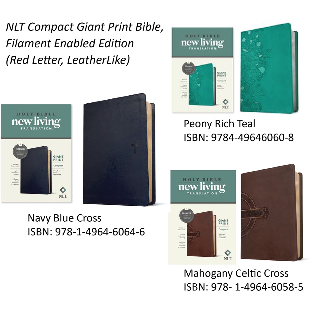 NLT Compact Giant Print Bible, Filament Enabled Edition (Red Letter