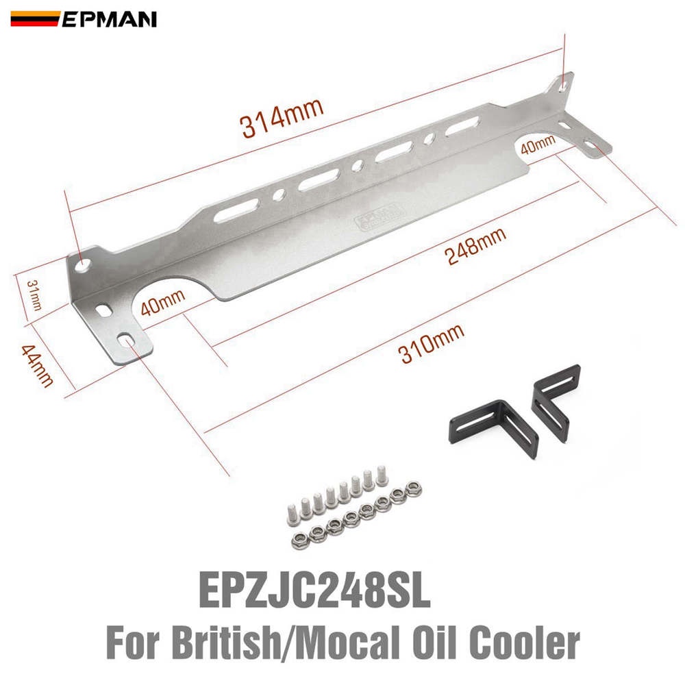 thumbnail image 2 of PKSABB Universal Oil Cooler Bracket - Aluminum Alloy Mounting Kit For 6-Series British Transmission Coolers 2 of 14