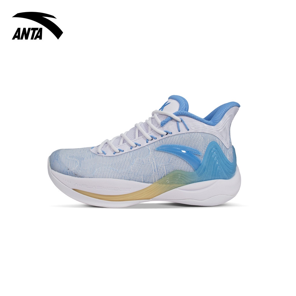 ANTA Men A-FlashEgde Mountain 2 MID Basketball Shoes-White/Light Purple ...